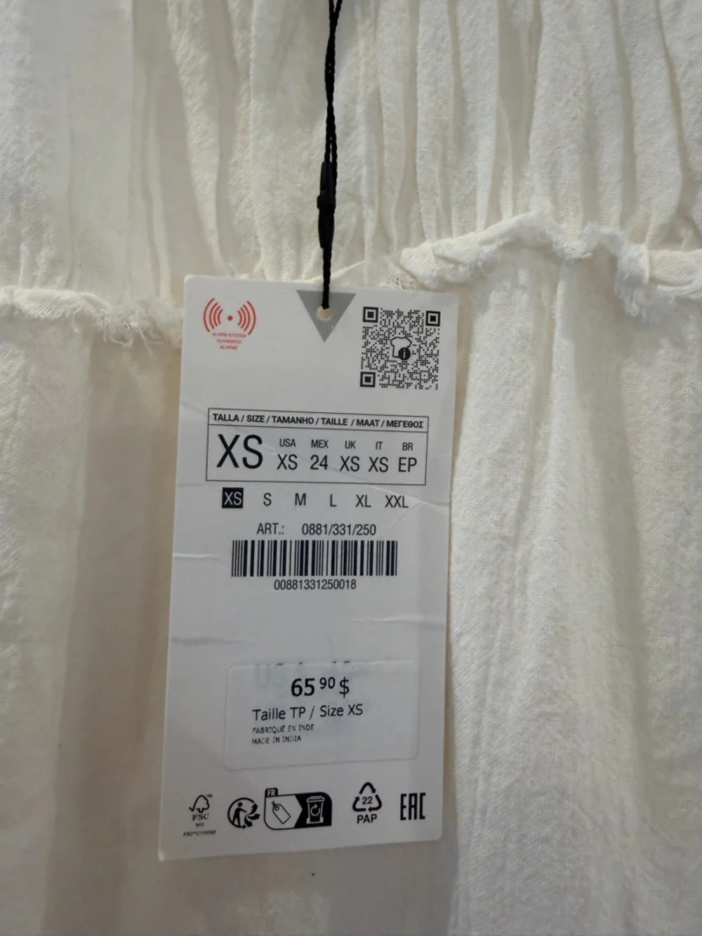 Zara white summer dress - Picture 3 of 3